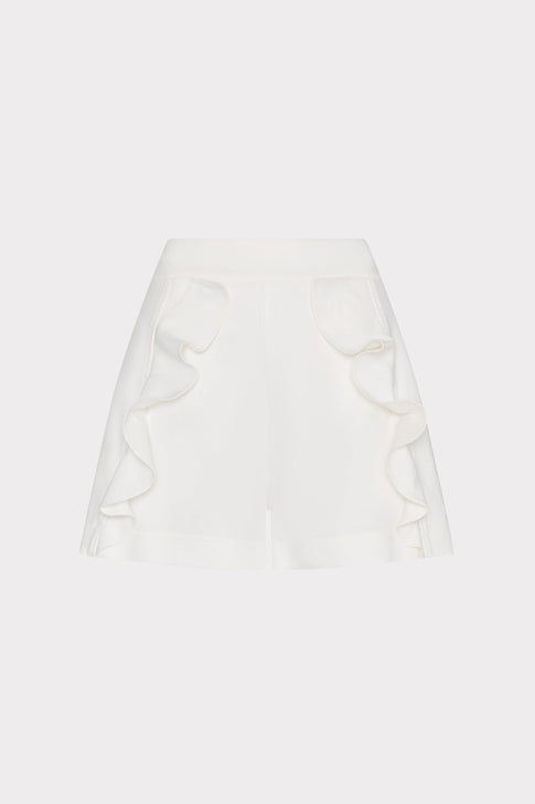 Linen Ruffle Short White Image 1 of 6