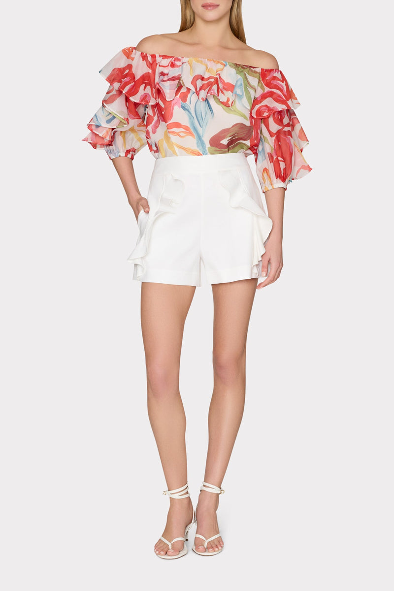 Linen Ruffle Short