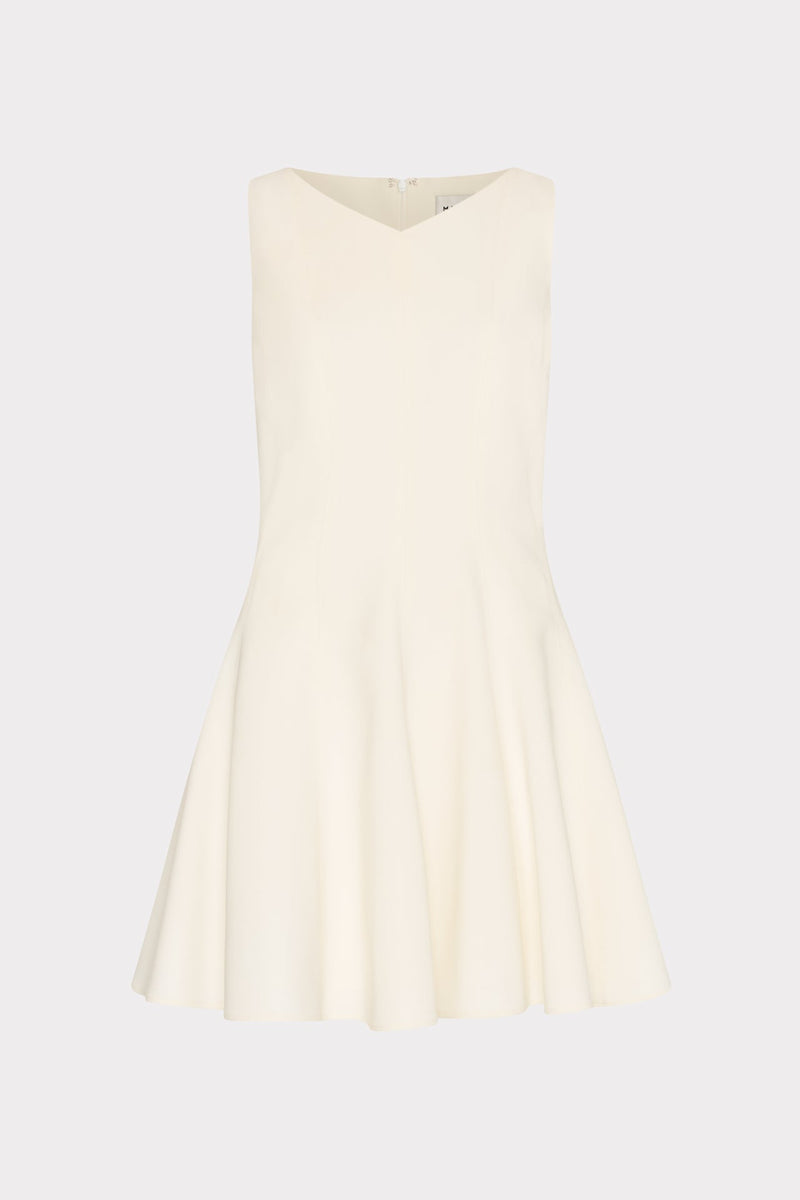 Sleeveless Stretch Cady Fit And Flare Dress