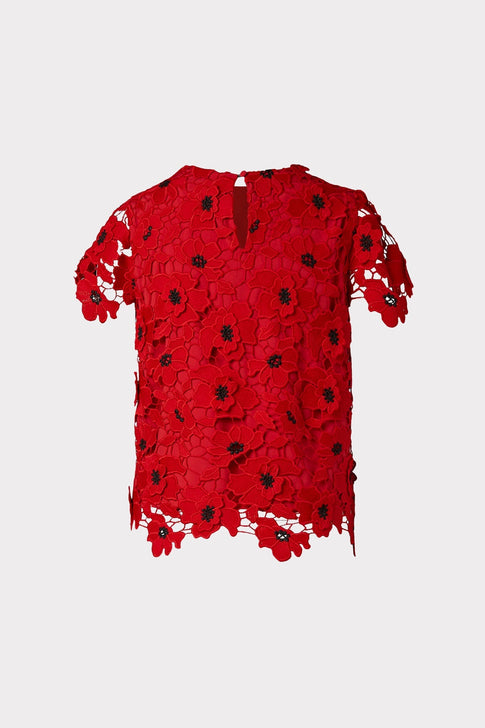 3D Poppy Floral Lace Baby Tee-NEW-2 testing product 3