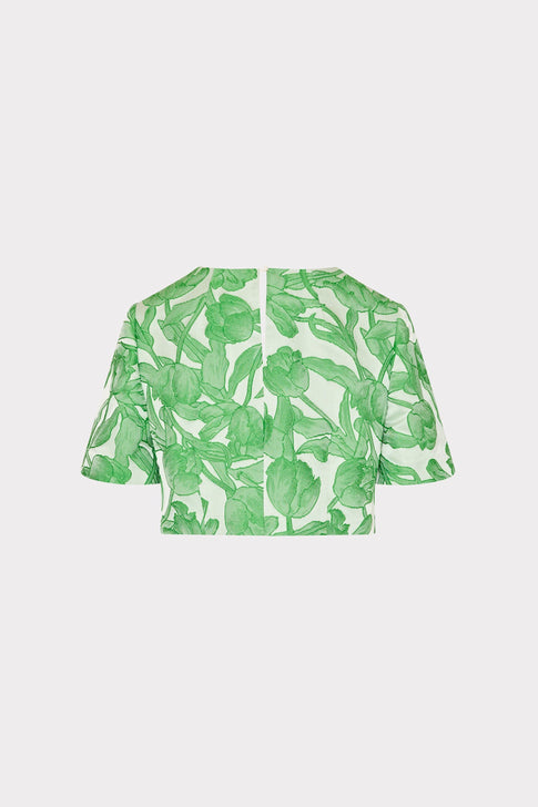 Tulip Jacquard Top Green Multi Image 4 of 4