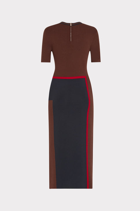Shohona Colorblock Knit Dress Brown/Black Image 5 of 6
