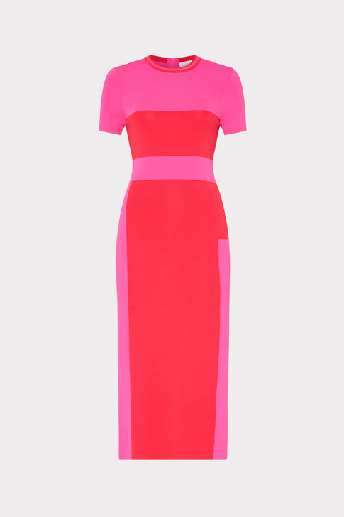Shohona Colorblock Knit Dress Pink Multi Image 1 of 4