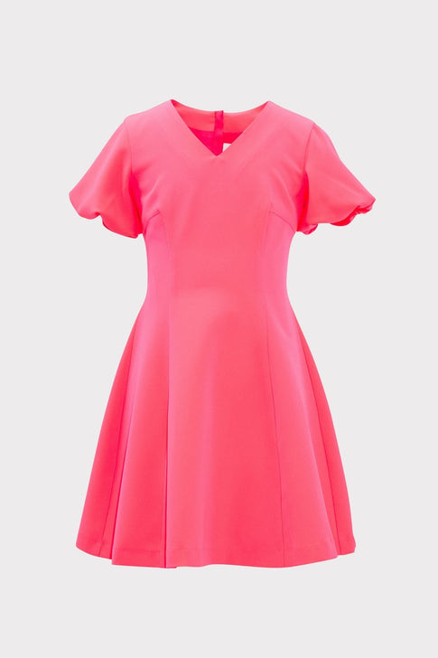 Milly Minis Cady Amelia Dress Neon Pink Image 1 of 3