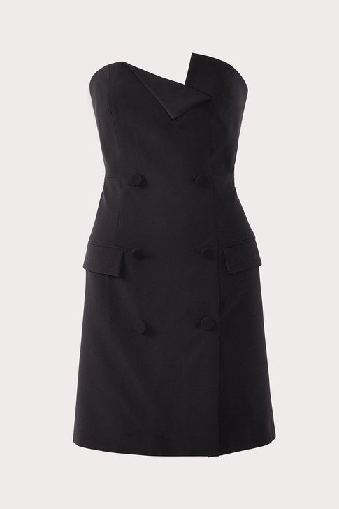 Emme Strapless Blazer Cady Dress Black Image 4 of 4