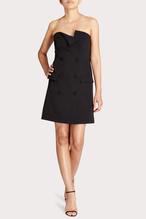 Emme Strapless Blazer Cady Dress Black Image 1 of 4