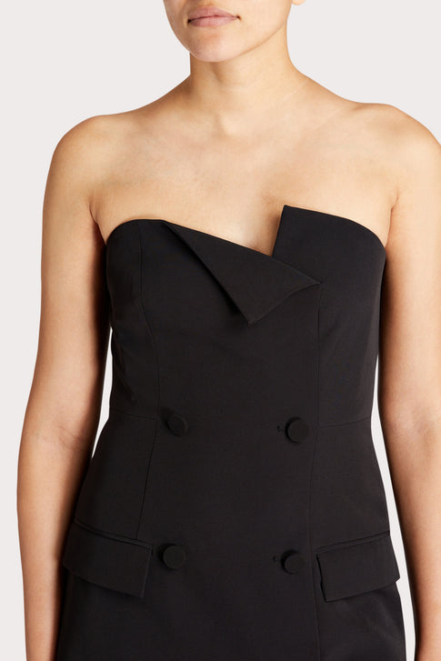 Emme Strapless Blazer Cady Dress Black Image 3 of 4