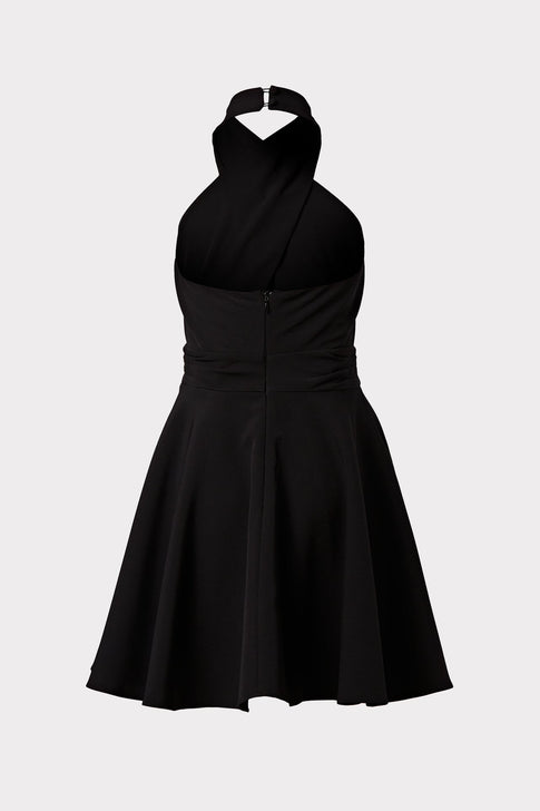 Milly Minis Cady Flounce Hem Dress Black Image 2 of 2