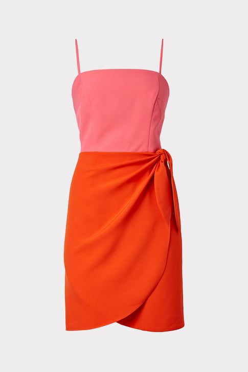 Marissa Cady Combo Dress Watermelon/Coral Image 1 of 4