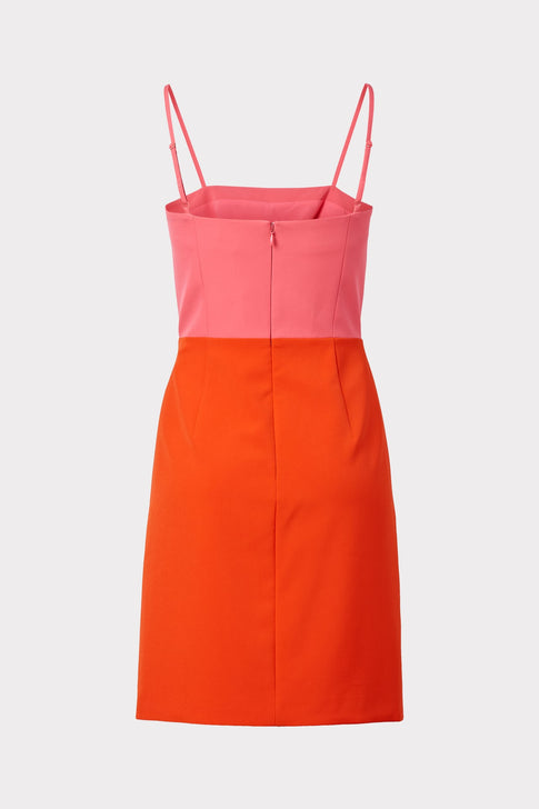 Marissa Cady Combo Dress Watermelon/Coral Image 4 of 4