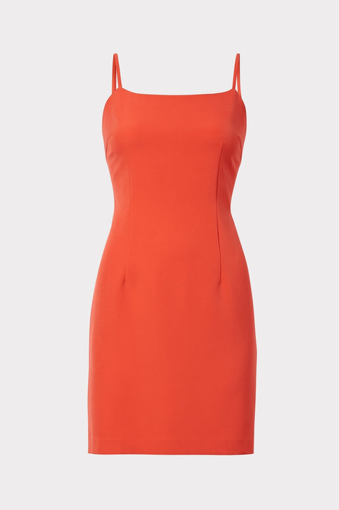 Mini Cady Slip Dress Summer Coral Image 1 of 4