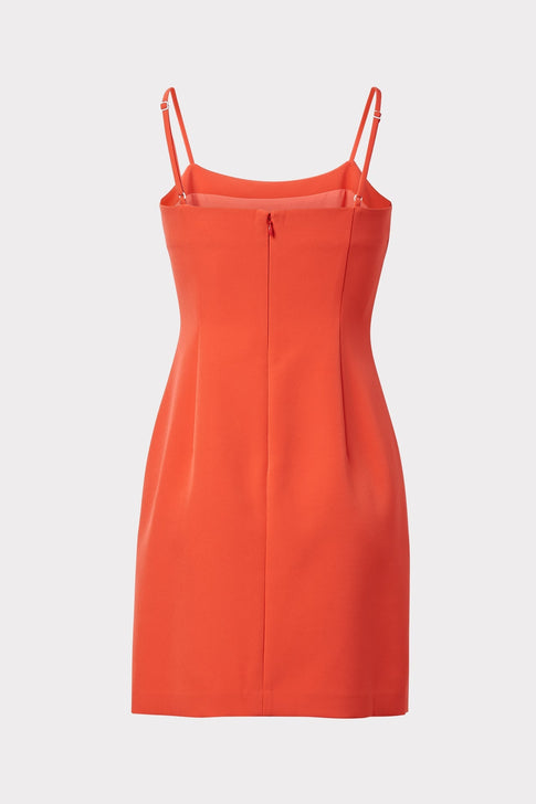 Mini Cady Slip Dress Summer Coral Image 4 of 4