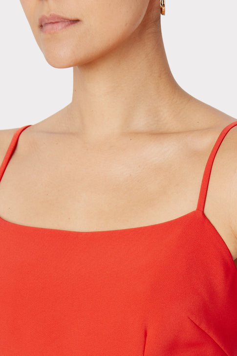 Mini Cady Slip Dress Summer Coral Image 3 of 4