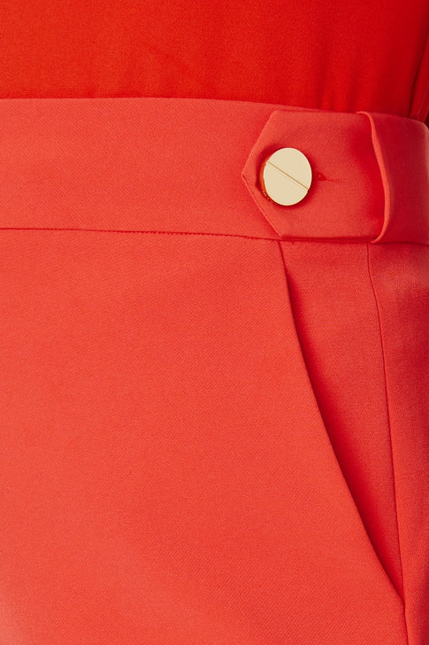 Aria Cady Button Shorts Summer Coral Image 3 of 4
