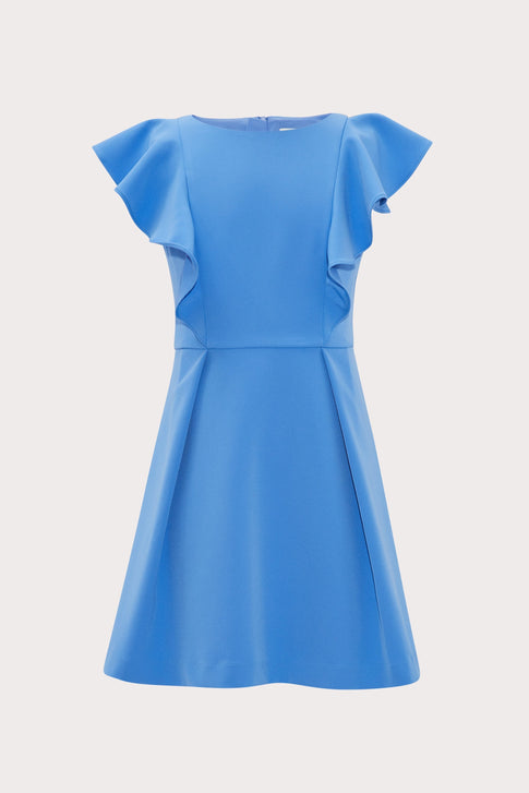 Milly Minis Cady Ruffle Dress Cornflower Image 1 of 3