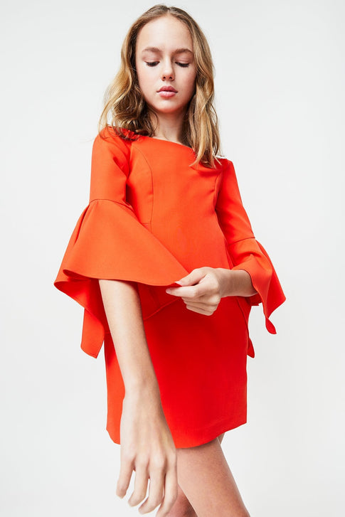 Milly Minis Cady Luna Dress Coral Image 2 of 3
