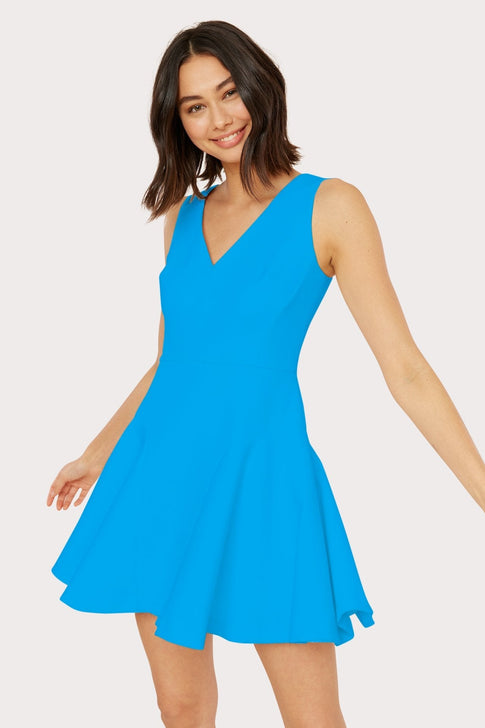 Cady Akila Flounce Dress Cornflower Image 1 of 1