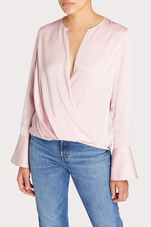 Elysa Stretch Silk Surplice Blouse 2