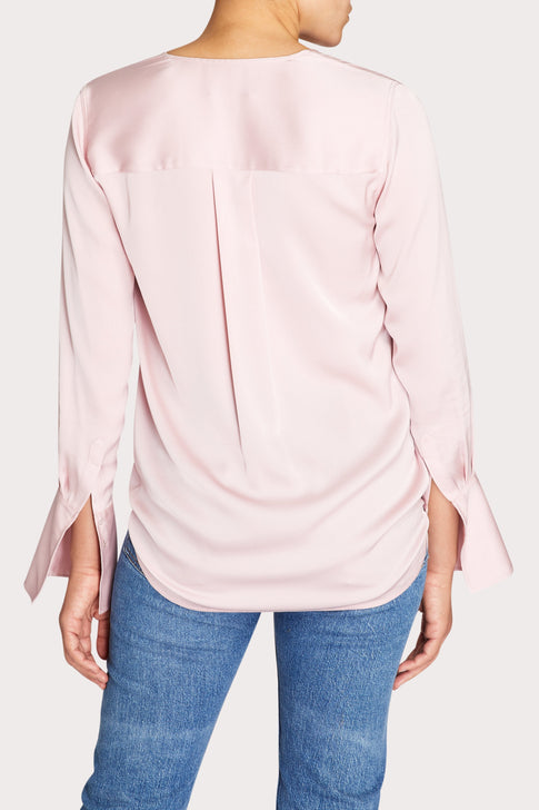 Elysa Stretch Silk Surplice Blouse 1