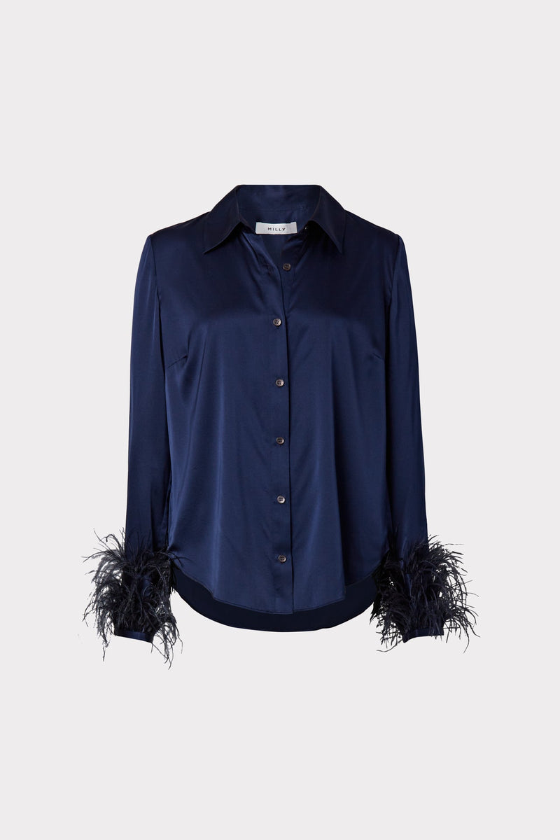 Veronique Feather Accent Top