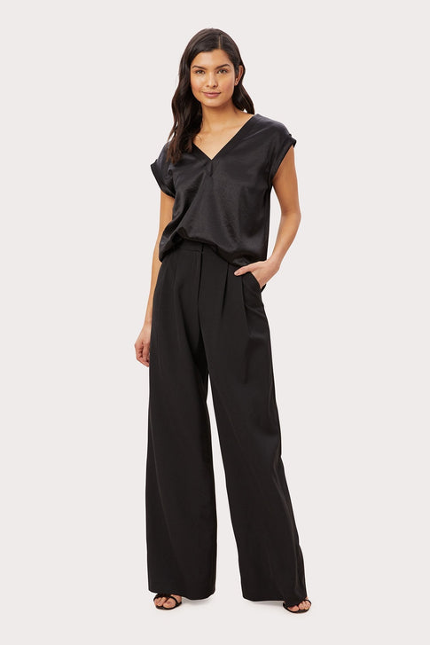 Hammered Satin Mila Reversible Top Black Image 1 of 3