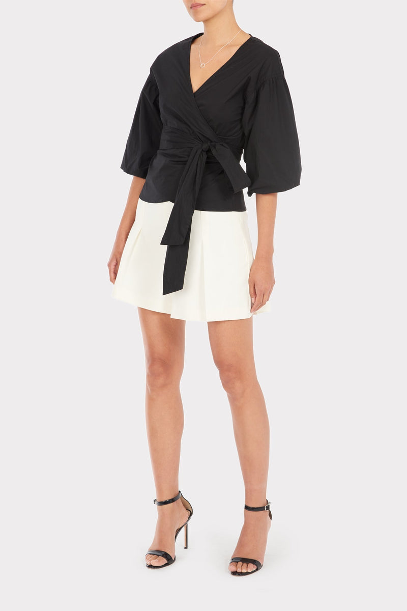 Paulina Poplin Wrap Top