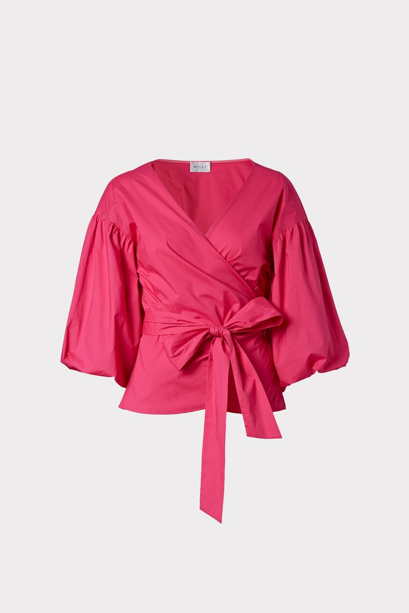 Paulina Poplin Wrap Top