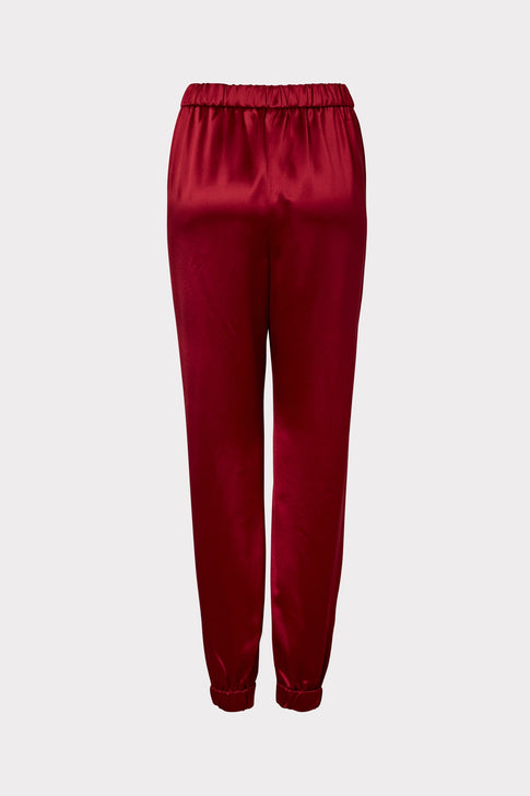 Rylan Hammered Satin Jogger Pants 3