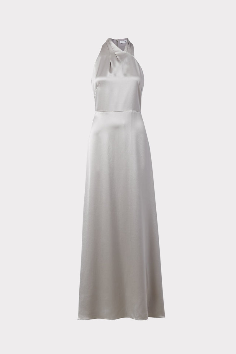 Taryn Hammered Satin Dress