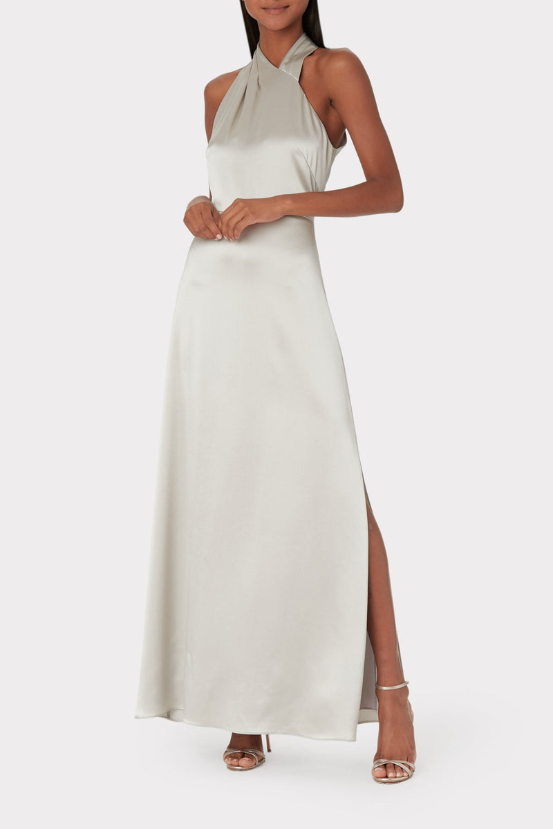Taryn Hammered Satin Dress
