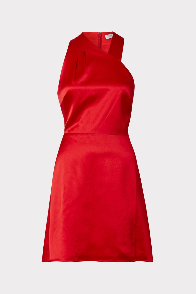 Tiffany Hammered Satin Mini Dress