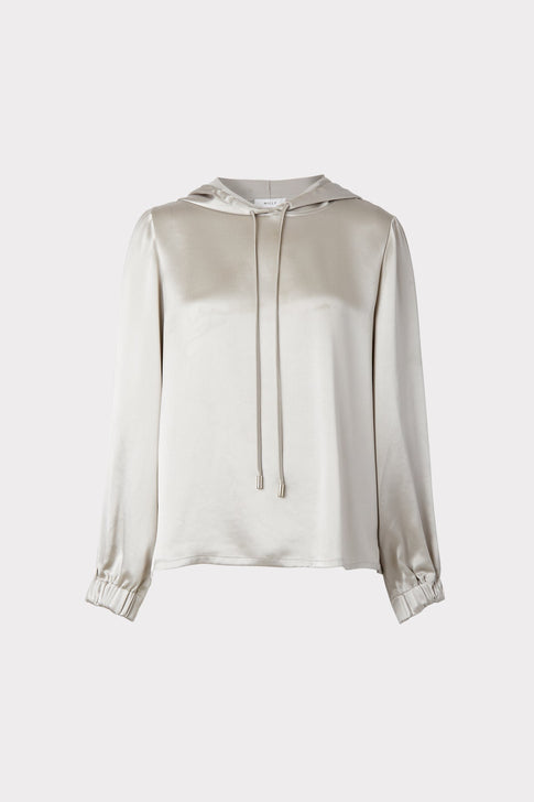 Talia Hammered Satin Hoodie 4