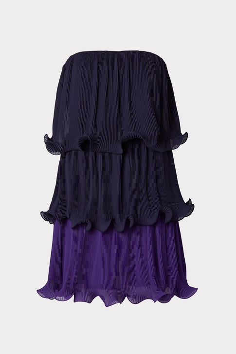 Sylvie Pleated Chiffon Dress 4