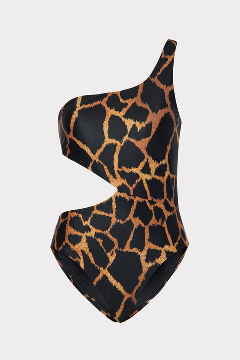 Giraffe Print Miranda One Piece Cutout 0