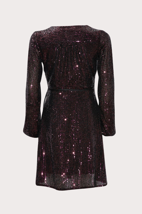 Mini Siena Stretch Micro Sequins Wrap Blackberry Image 2 of 2