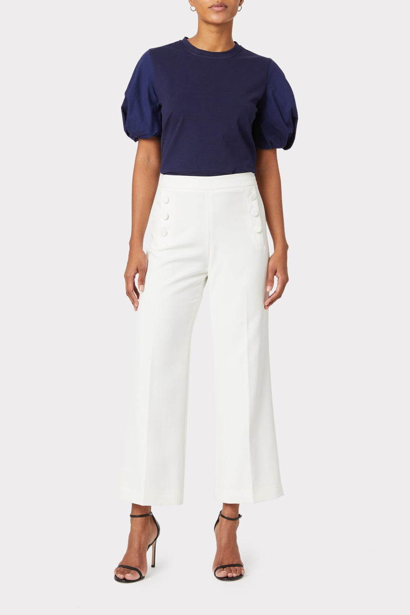 Monica Jersey Poplin Combo Tee