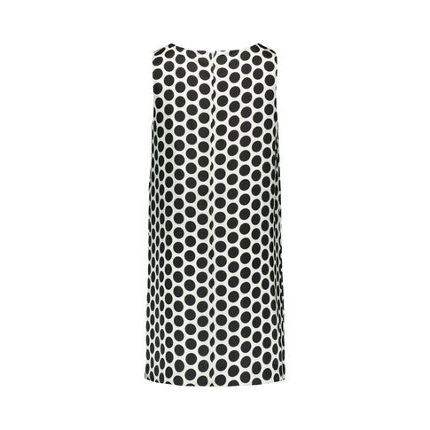 Milly Minis Big Girls Dot Print Black White Shift Dress 1