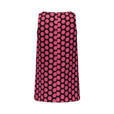 Milly Minis Little Girls Dot Print Shift Dress White/Black Image 2 of 4