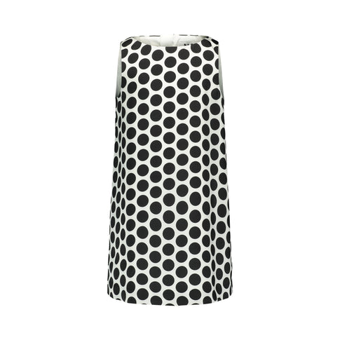 Milly Minis Little Girls Dot Print Shift Dress White/Black Image 3 of 4