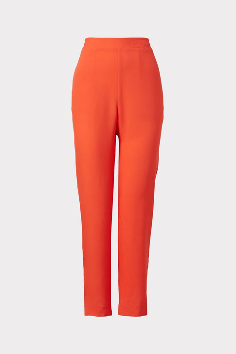 Marcia Satin Pants Coral Image 1 of 4