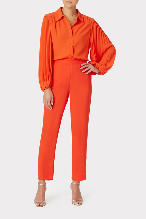 Marcia Satin Pants Coral Image 2 of 4