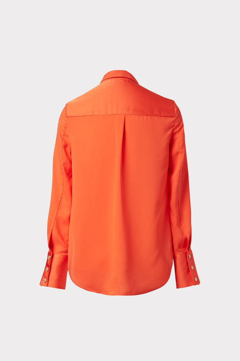 Lacey Satin Top Coral Image 4 of 4