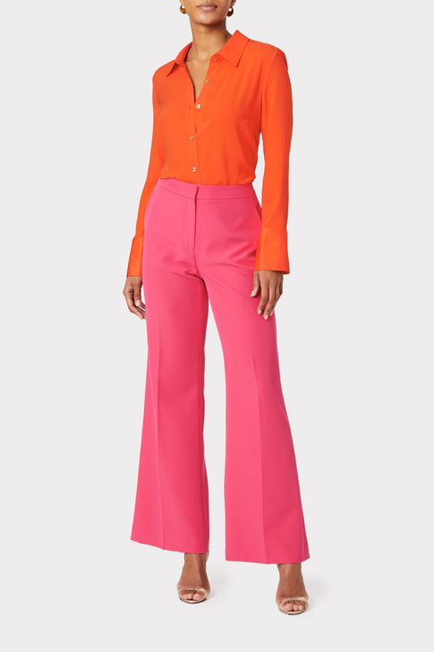 Lacey Satin Top Coral Image 2 of 4
