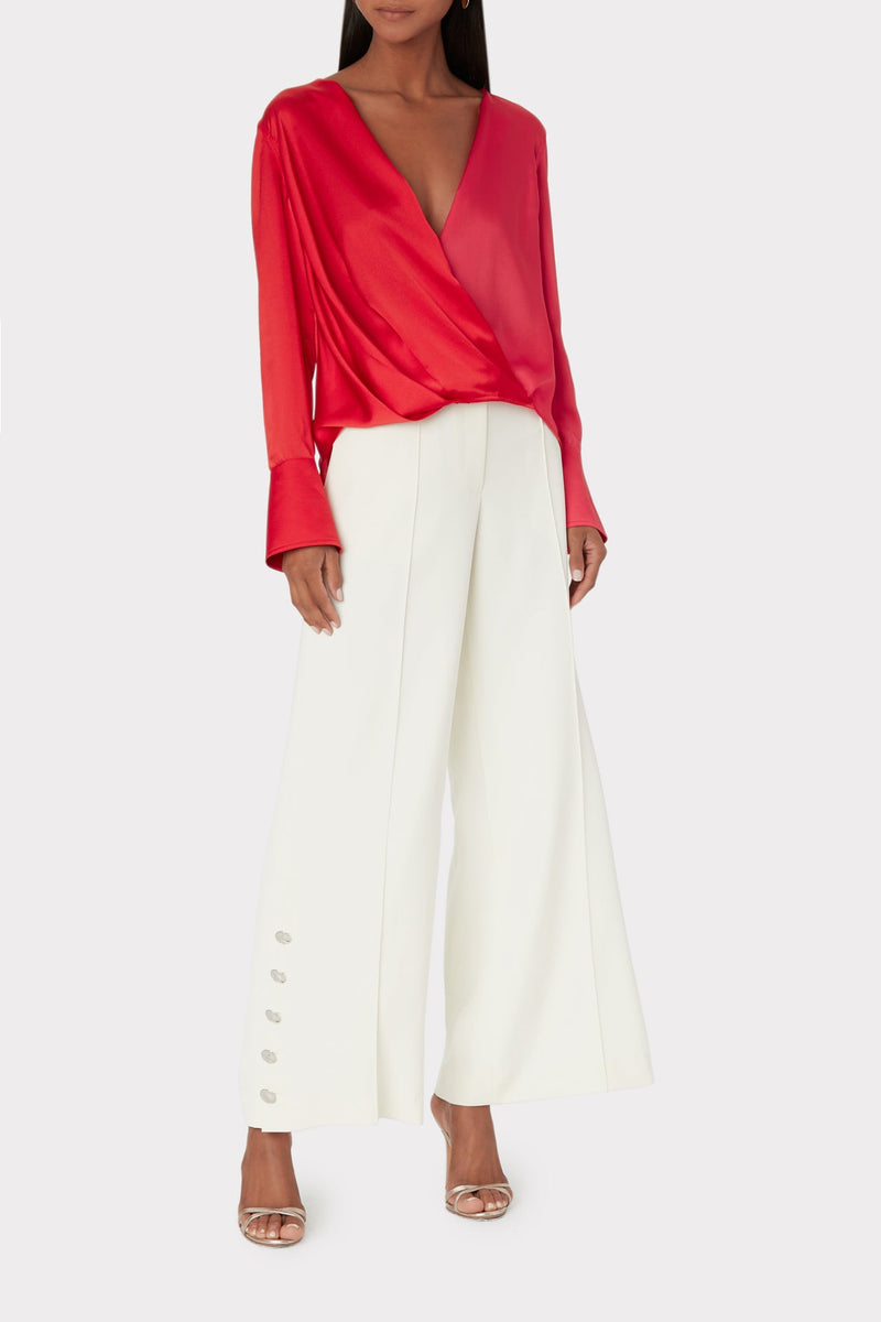 Poly Stretch Satin Top