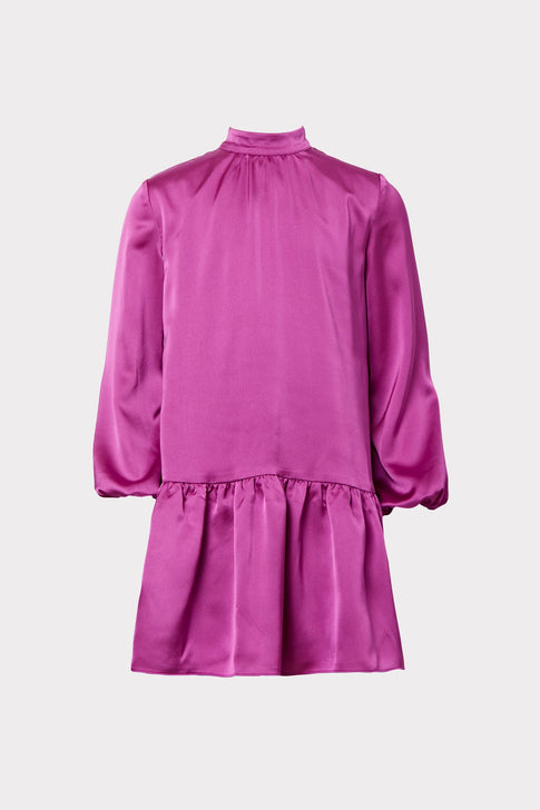 Milly Minis Rori Satin Dress PINK AMETHYST Image 1 of 2