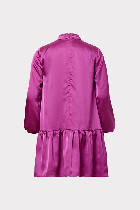 Milly Minis Rori Satin Dress PINK AMETHYST Image 2 of 2