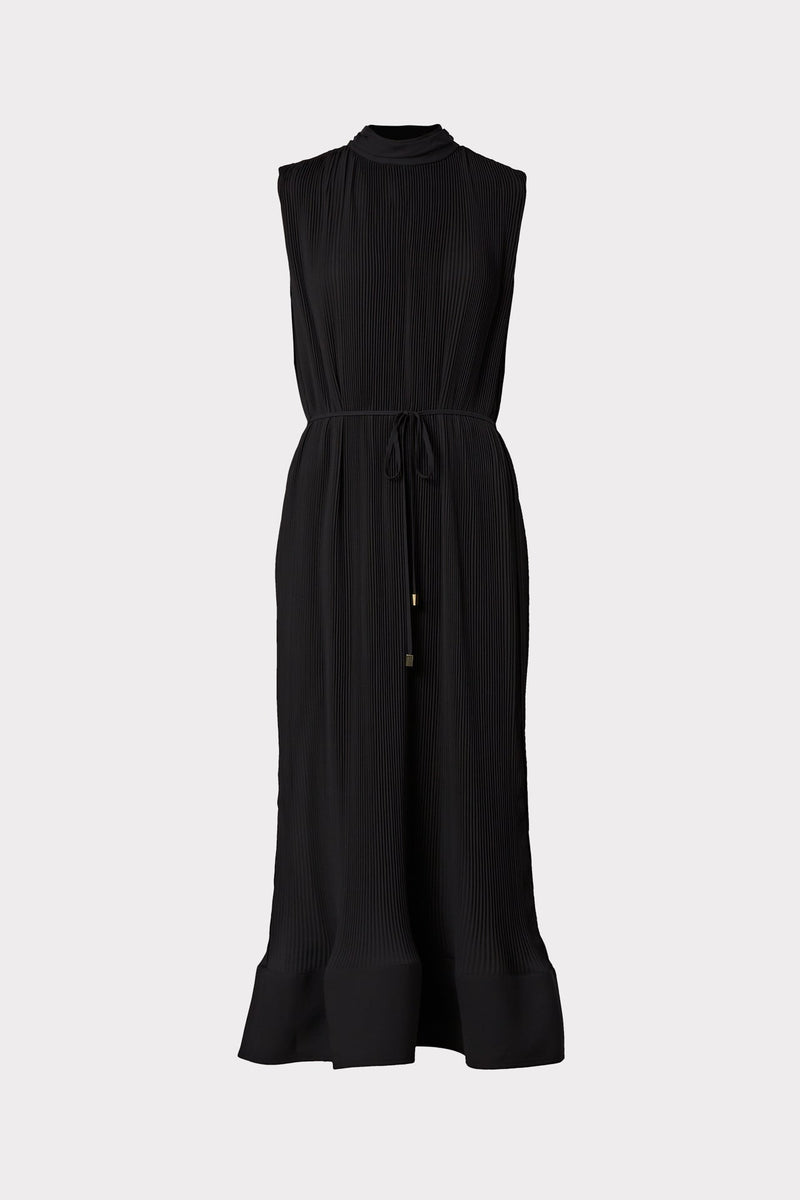 Melina Solid Pleated Dress