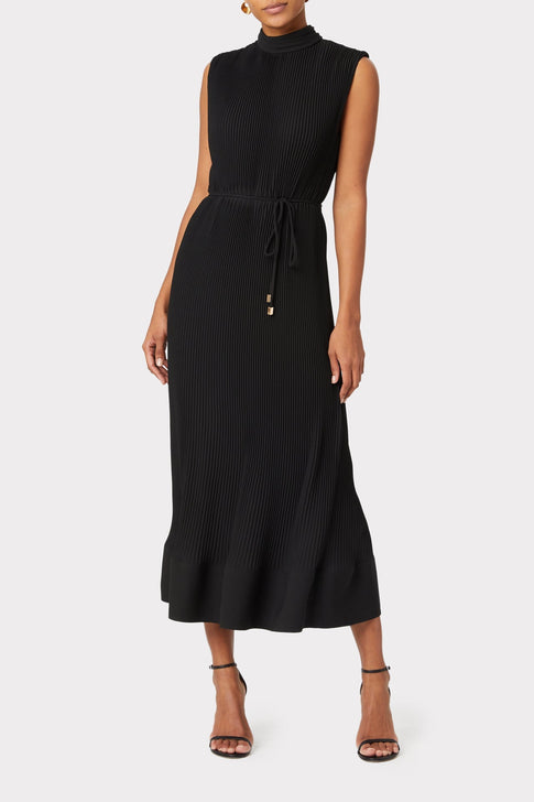 Melina Solid Pleated Dress 1