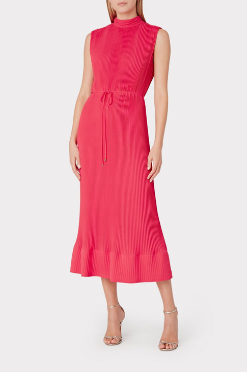 Melina Solid Pleated Dress 1