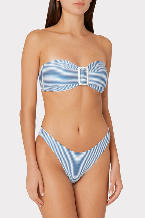 Margot Textured Stripe Bikini Bottom 1